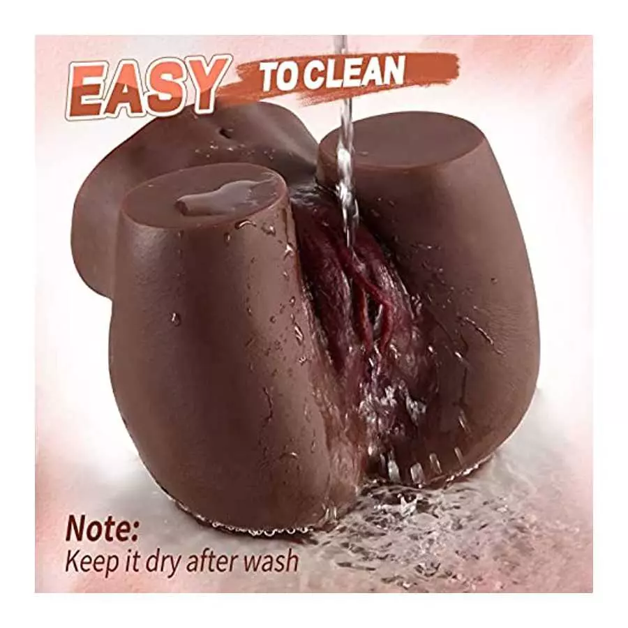 4.5LB Brown Anal Male Masturbator Sex Doll with Strong Suction, Realistic Vagina Pocket Pussy Ass Masturbator with 2 Hole for Pl