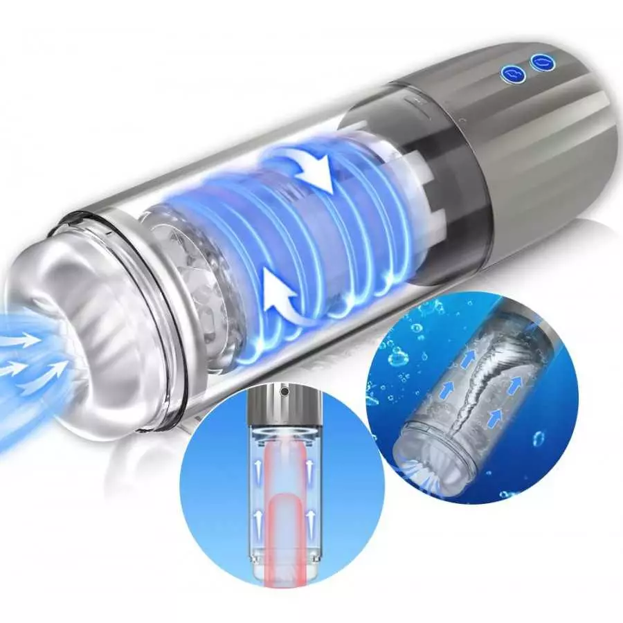 2 in 1 Automatic Male Masturbator Cup Penis Pump Enlargement, MXUXEN Fully Waterproof Male Masturbators Sex Toy Pocket Pussy wit 2 in 1 Automatic Male Masturbator Cup Penis Pump Enlargement, MXUXEN Fully Waterproof Male Masturbators Sex Toy Pocket Pussy wit