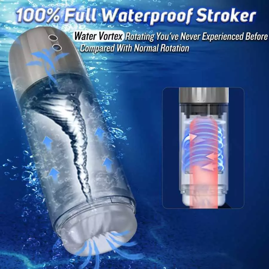 2 in 1 Automatic Male Masturbator Cup Penis Pump Enlargement, MXUXEN Fully Waterproof Male Masturbators Sex Toy Pocket Pussy wit