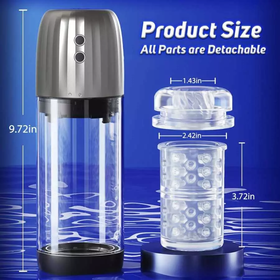 2 in 1 Automatic Male Masturbator Cup Penis Pump Enlargement, MXUXEN Fully Waterproof Male Masturbators Sex Toy Pocket Pussy wit