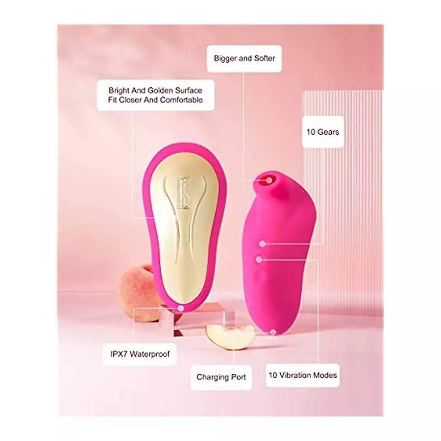 VIVI KISS NAJA Suction Vibrator, Rose Gold / Black Gold / Purple Gold