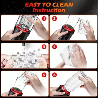 Automatic Male Masturbator, Amortoy Male Masturbators Cup with 7 Thrusting & Rotating, 50dB Super Quite Hands-Free Electric Pock