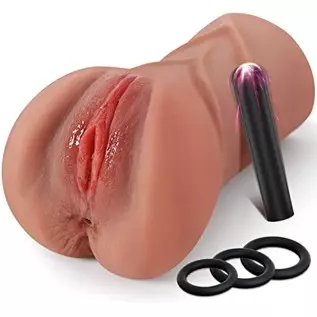 Male Masturbator Male Sex Toy - 4in1 Upgrade Pocket Pussy Sex Toys for Men with Powerful Bullet Vibrator & 3 Penis Ring, 10 Vibr