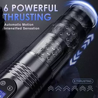 Automatic Male Masturbator Sex Toys - Male Masturbators with 10 Vibrating & 6 Thrusting, LCD Display Adult Toys Sex Toy for Men Automatic Male Masturbator Sex Toys - Male Masturbators with 10 Vibrating & 6 Thrusting, LCD Display Adult Toys Sex Toy for Men