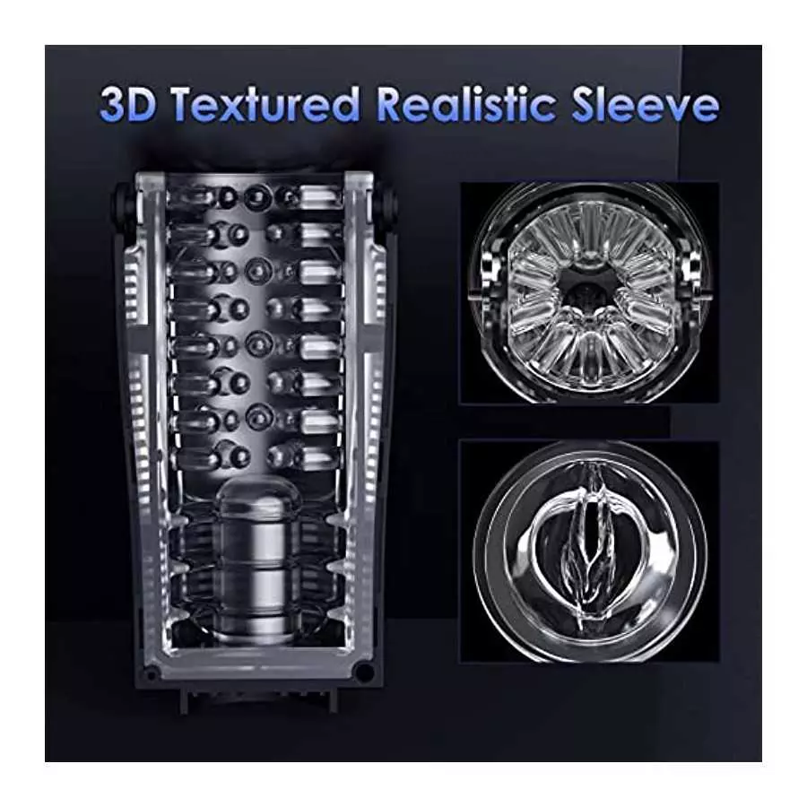 Automatic Male Masturbator Sex Toys - Male Masturbators with 10 Vibrating & 6 Thrusting, LCD Display Adult Toys Sex Toy for Men