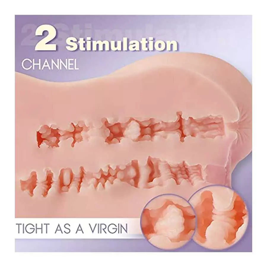 3.3LB Mini Pussy Ass Male Masturbator for Men Masturbation，3D Realistic Sex Toy with Virgin Vagina and Anal Stroker, Pocket Puss