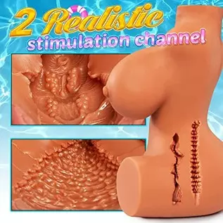 7.7LB Sex Doll Realistic Male Masturbator, 3 in 1 Brown Big Boobs Pussy Ass Masturbator Toy with Realistic Vagina Anal, Lifelike 7.7LB Sex Doll Realistic Male Masturbator, 3 in 1 Brown Big Boobs Pussy Ass Masturbator Toy with Realistic Vagina Anal, Lifelike