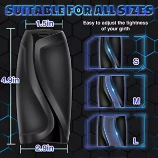 Vibrating Male Masturbator Penis Training Vibrator, Soft Liquid Silicone Men Vibrator with 8 Powerful Vibration Adjustable Strok