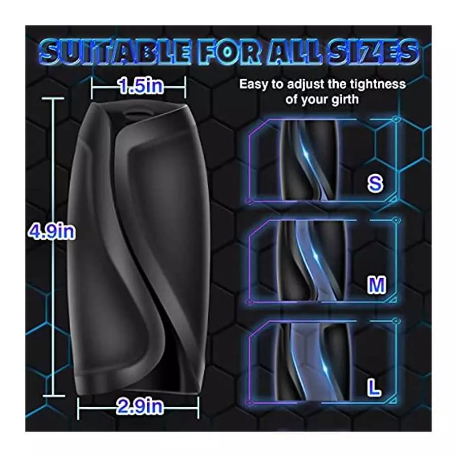 Vibrating Male Masturbator Penis Training Vibrator, Soft Liquid Silicone Men Vibrator with 8 Powerful Vibration Adjustable Strok