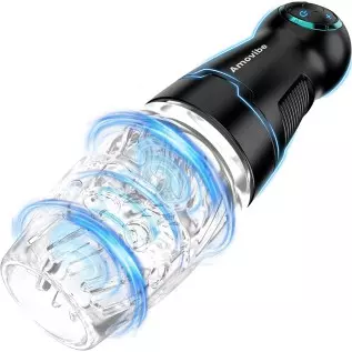 Automatic Male Masturbator, AMOVIBE Male Masturbators Cup with 4 Rotation & 3 Speed Modes, Sex Toys for Men/Adult Toys with 50dB
