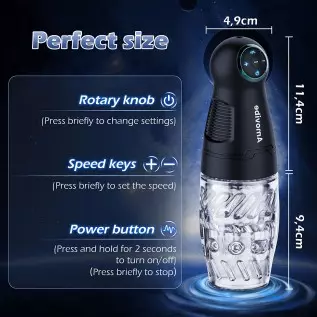 Automatic Male Masturbator, AMOVIBE Male Masturbators Cup with 4 Rotation & 3 Speed Modes, Sex Toys for Men/Adult Toys with 50dB
