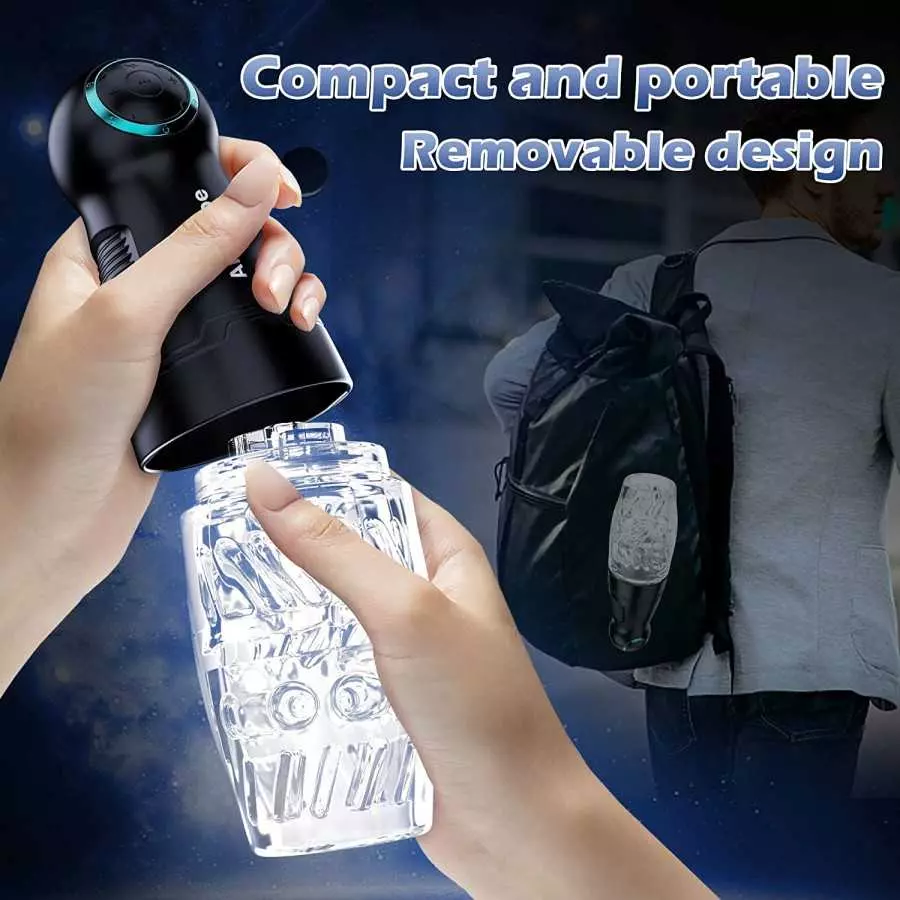 Automatic Male Masturbator, AMOVIBE Male Masturbators Cup with 4 Rotation & 3 Speed Modes, Sex Toys for Men/Adult Toys with 50dB