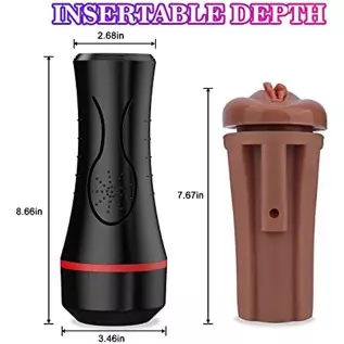 Squeezable Male Masturbator Pocket Pussy for Men, Banenu Lifelike Textured Vagina Pussy Masturbation Cup with 7.5" Depth, Plump