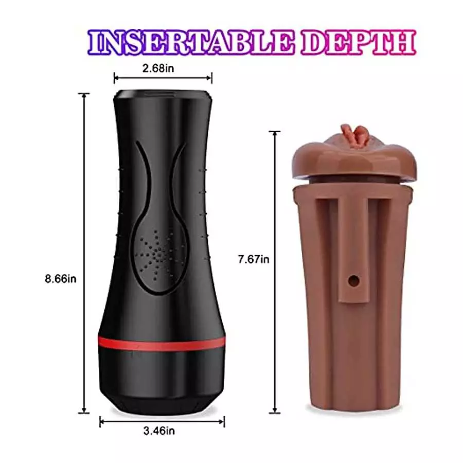 Squeezable Male Masturbator Pocket Pussy for Men, Banenu Lifelike Textured Vagina Pussy Masturbation Cup with 7.5" Depth, Plump