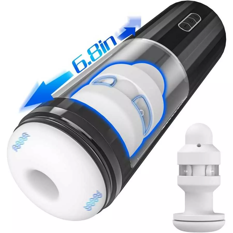 Automatic Male Masturbators, Mesterstar Male Masturbator Cup Stroker with 5 Thrusting & 7 Vibration, Blowjob Hands Free Pocket P Automatic Male Masturbators, Mesterstar Male Masturbator Cup Stroker with 5 Thrusting & 7 Vibration, Blowjob Hands Free Pocket P