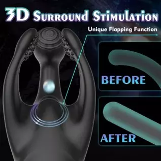 Vibrating Male Masturbators Male Vibrator Electric Penis Massager with 10 Flapping & 10 Powerful Vibrations Three-End Open Desig Vibrating Male Masturbators Male Vibrator Electric Penis Massager with 10 Flapping & 10 Powerful Vibrations Three-End Open Desig