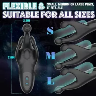 Vibrating Male Masturbators Male Vibrator Electric Penis Massager with 10 Flapping & 10 Powerful Vibrations Three-End Open Desig Vibrating Male Masturbators Male Vibrator Electric Penis Massager with 10 Flapping & 10 Powerful Vibrations Three-End Open Desig