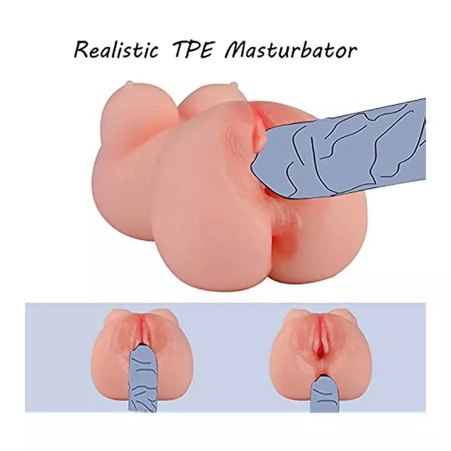 Pocket Pussy Male Masturbator Sex Toy with Realistic Large 3D Vagina Clitoris Nipples Anal Erotic Sex Toy for Adult Men Masturba