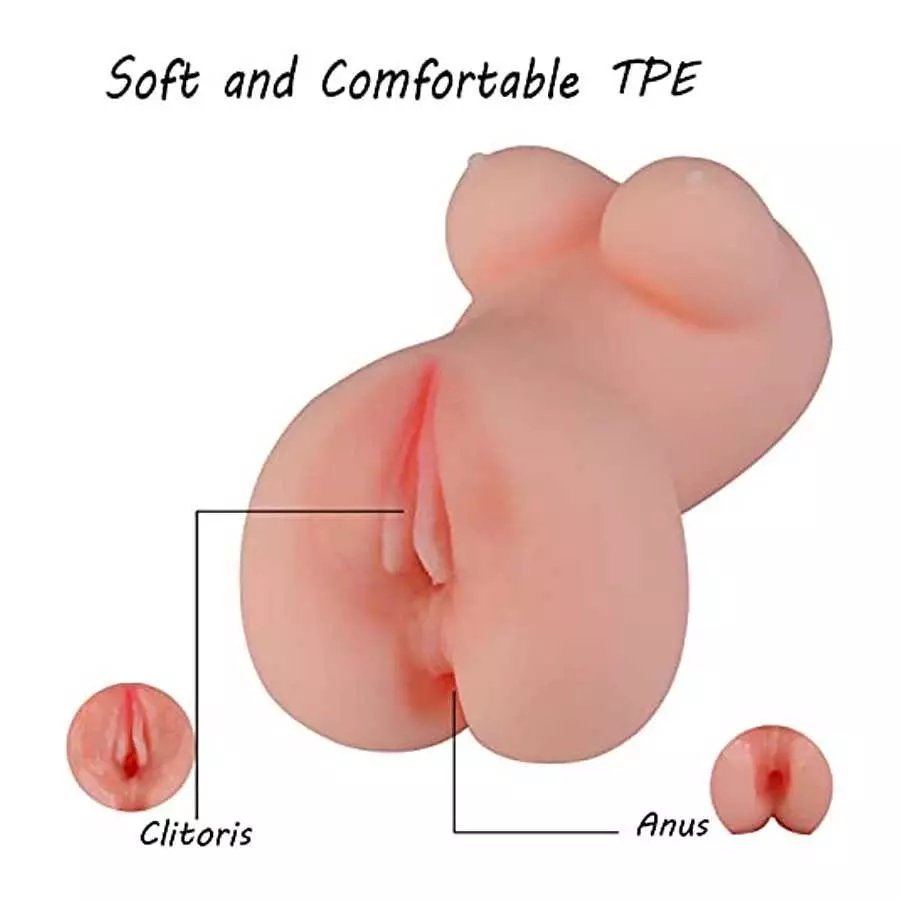 Pocket Pussy Male Masturbator Sex Toy with Realistic Large 3D Vagina Clitoris Nipples Anal Erotic Sex Toy for Adult Men Masturba
