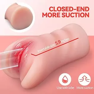 1.68LB Male Masturbator Pocket Pussy Sex Toy - 2 in 1 Realistic Stroker with Real Vagina and Tight Anal Tunnels, Colorfast Soft 1.68LB Male Masturbator Pocket Pussy Sex Toy - 2 in 1 Realistic Stroker with Real Vagina and Tight Anal Tunnels, Colorfast Soft