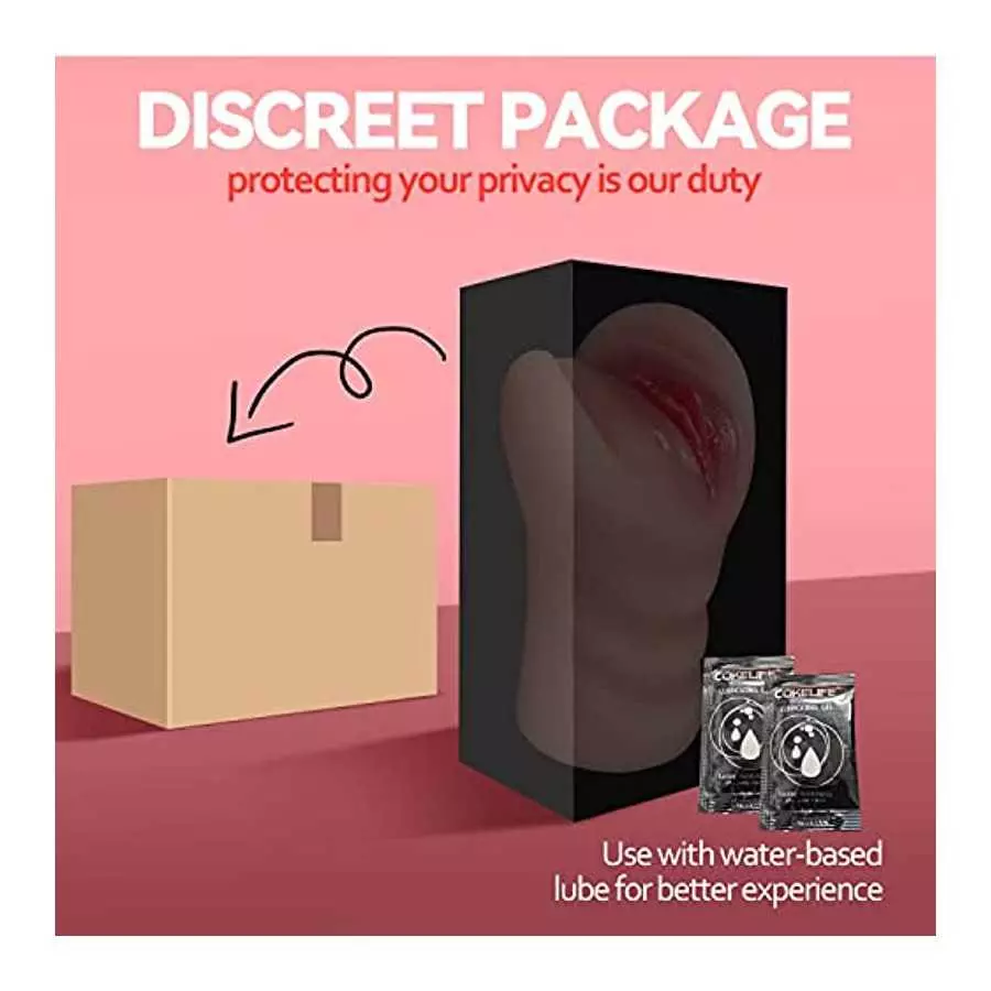 1.68LB Male Masturbator Pocket Pussy Sex Toy - 2 in 1 Realistic Stroker with Real Vagina and Tight Anal Tunnels, Colorfast Soft