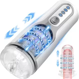 Automatic Male Masturbator, RHEXIA Male Masturbators Cup with 10-Mode Life-Like Stroking Motion, Men's Pocket Pussy Strokers, To