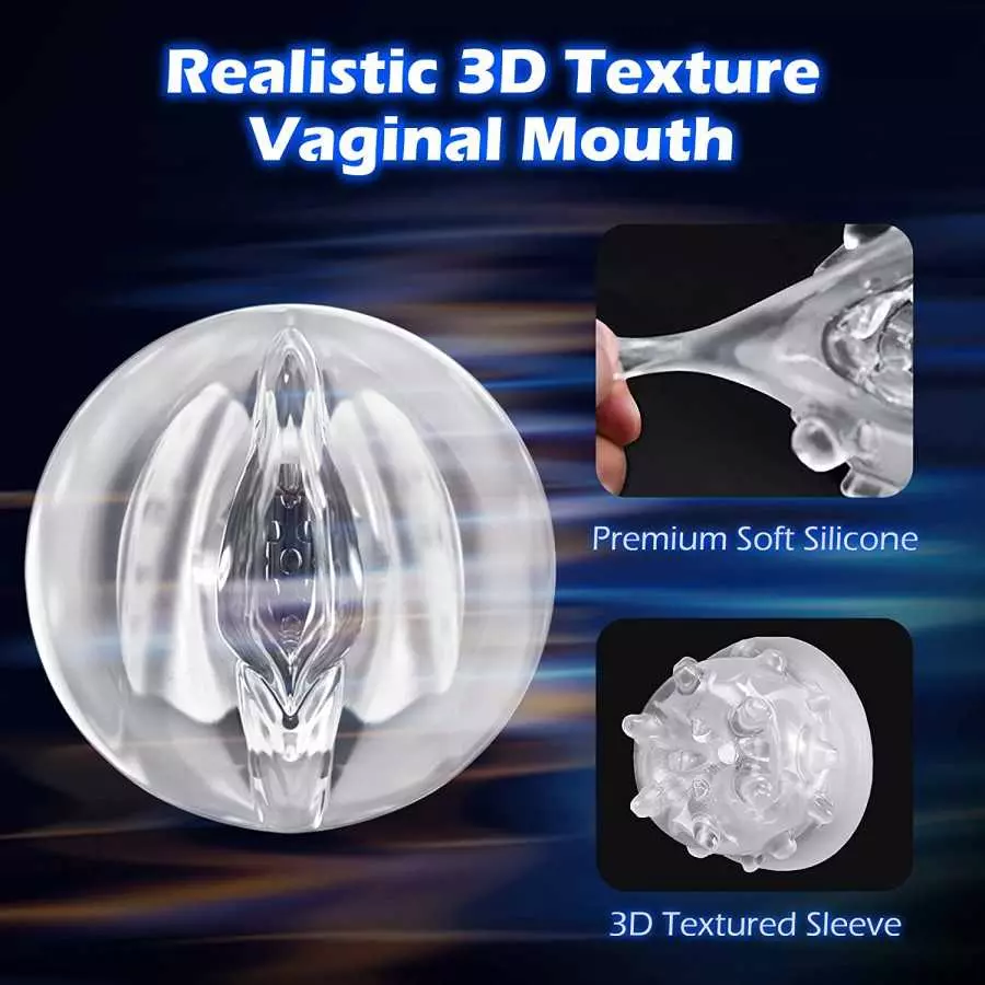 Automatic Male Masturbator, RHEXIA Male Masturbators Cup with 10-Mode Life-Like Stroking Motion, Men's Pocket Pussy Strokers, To