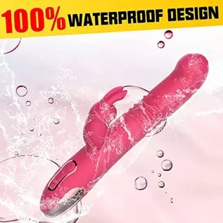 Beaded Thrusting G Spot Vibrator, 9.8" Rabbit Vibrator Adult Sex Toys with 3 Thrusting & Rotation 10 Vibrations Modes, Waterproo Beaded Thrusting G Spot Vibrator, 9.8" Rabbit Vibrator Adult Sex Toys with 3 Thrusting & Rotation 10 Vibrations Modes, Waterproo