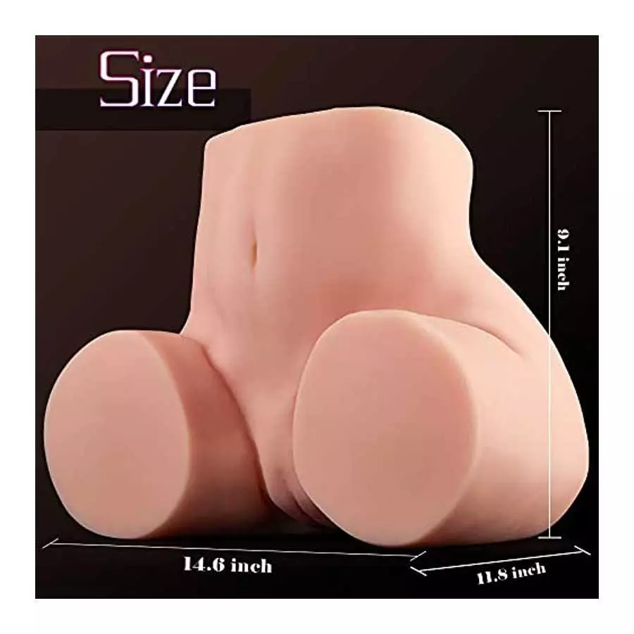Big Fat Butt 20LB Male Sex Toy with Torso, Realistic Pussy Ass Masturbator for Men Masturbation, Large Sex Doll for Doggy Style