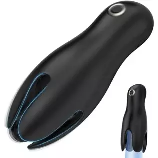 Vibrating Male Masturbator Penis Vibrator, Half Wrapped Mens Vibrator with 10 Vibration Modes for Penis and Glans Stimulation, A