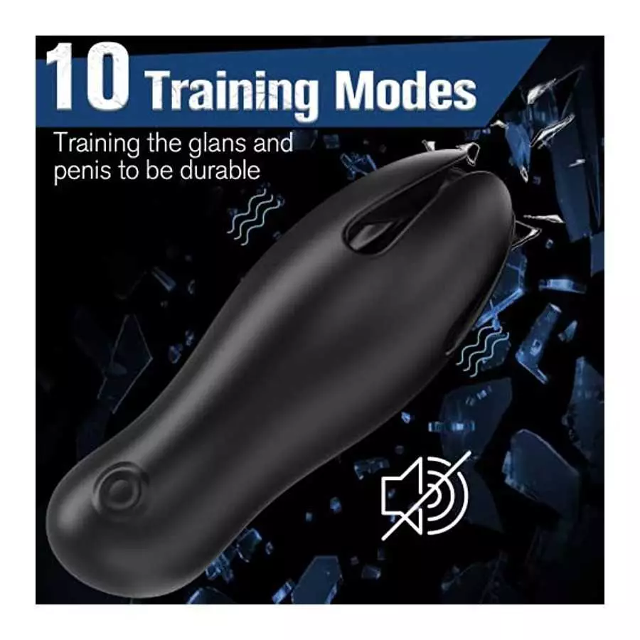Vibrating Male Masturbator Penis Vibrator, Half Wrapped Mens Vibrator with 10 Vibration Modes for Penis and Glans Stimulation, A