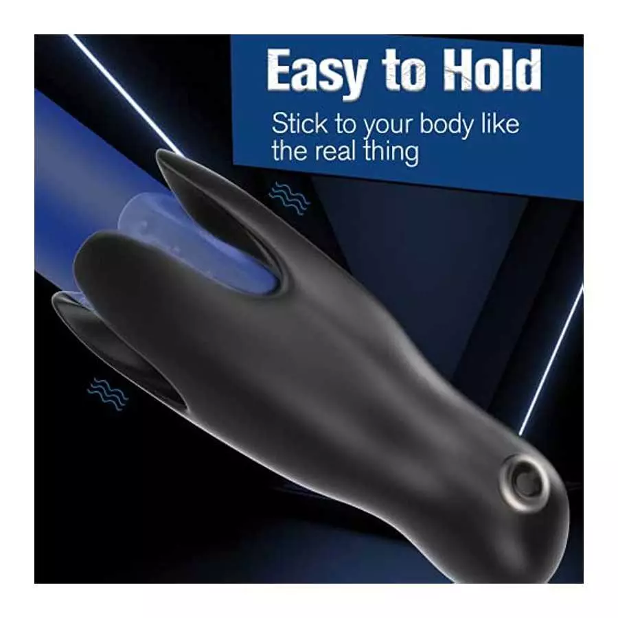 Vibrating Male Masturbator Penis Vibrator, Half Wrapped Mens Vibrator with 10 Vibration Modes for Penis and Glans Stimulation, A