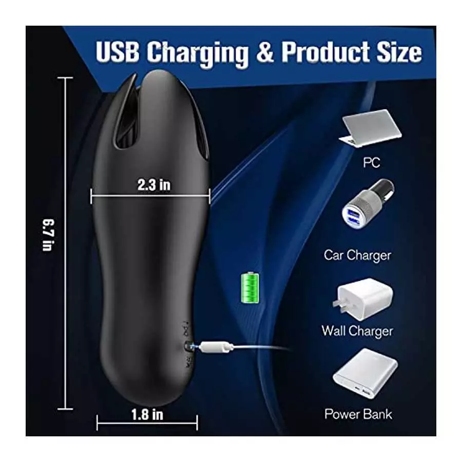 Vibrating Male Masturbator Penis Vibrator, Half Wrapped Mens Vibrator with 10 Vibration Modes for Penis and Glans Stimulation, A