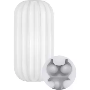 Male Masturbator Vacuum Cup, 3D Realistic Pocket Pussy Sleeve for Men Reusable Soft Stretchy Adult Men Sex Toys, Silky White