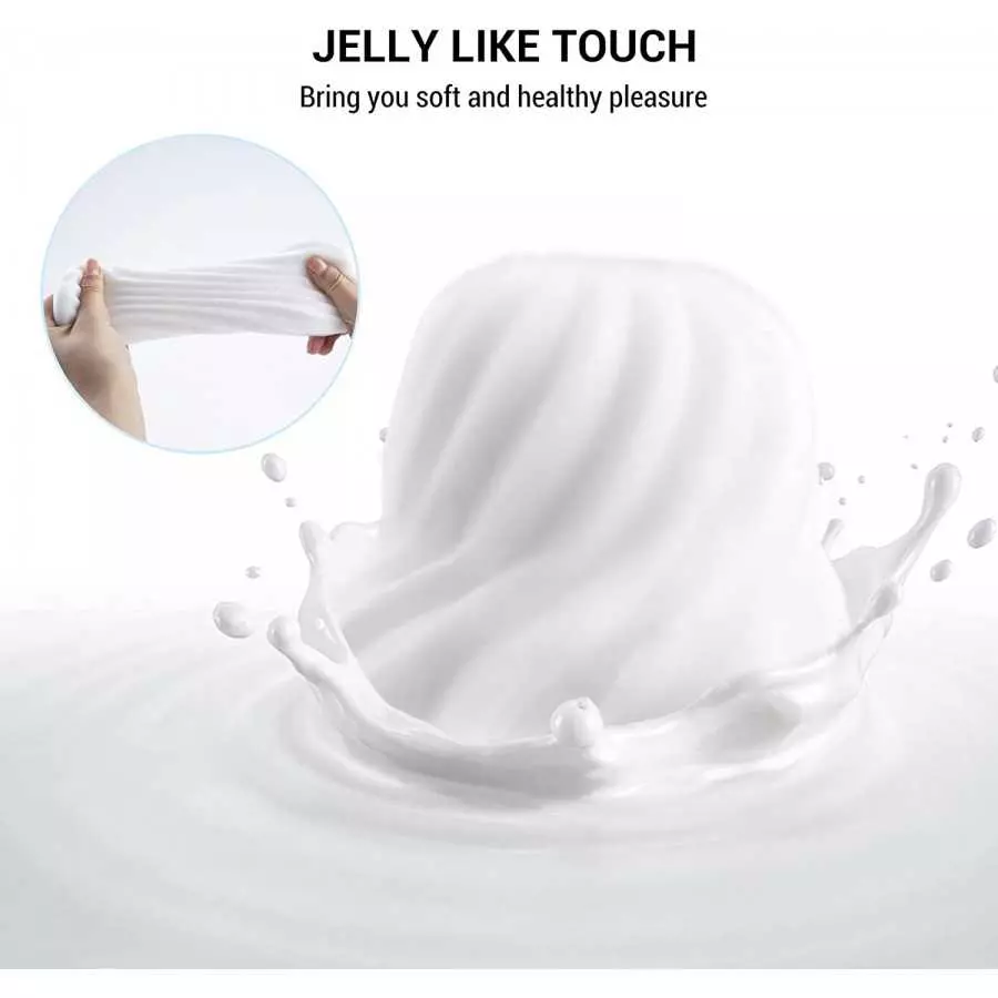 Male Masturbator Vacuum Cup, 3D Realistic Pocket Pussy Sleeve for Men Reusable Soft Stretchy Adult Men Sex Toys, Silky White