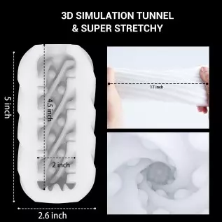 Male Masturbator Vacuum Cup, 3D Realistic Pocket Pussy Sleeve for Men Reusable Soft Stretchy Adult Men Sex Toys, Silky White Male Masturbator Vacuum Cup, 3D Realistic Pocket Pussy Sleeve for Men Reusable Soft Stretchy Adult Men Sex Toys, Silky White