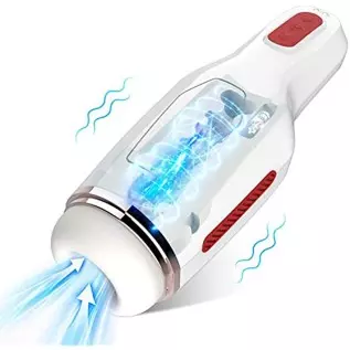 Automatic Male Masturbators Cup, Male Masturbator Toy with with 10 Vibrating Modes & 5 Suction Modes, LUGAGA Masturbation Blowjo