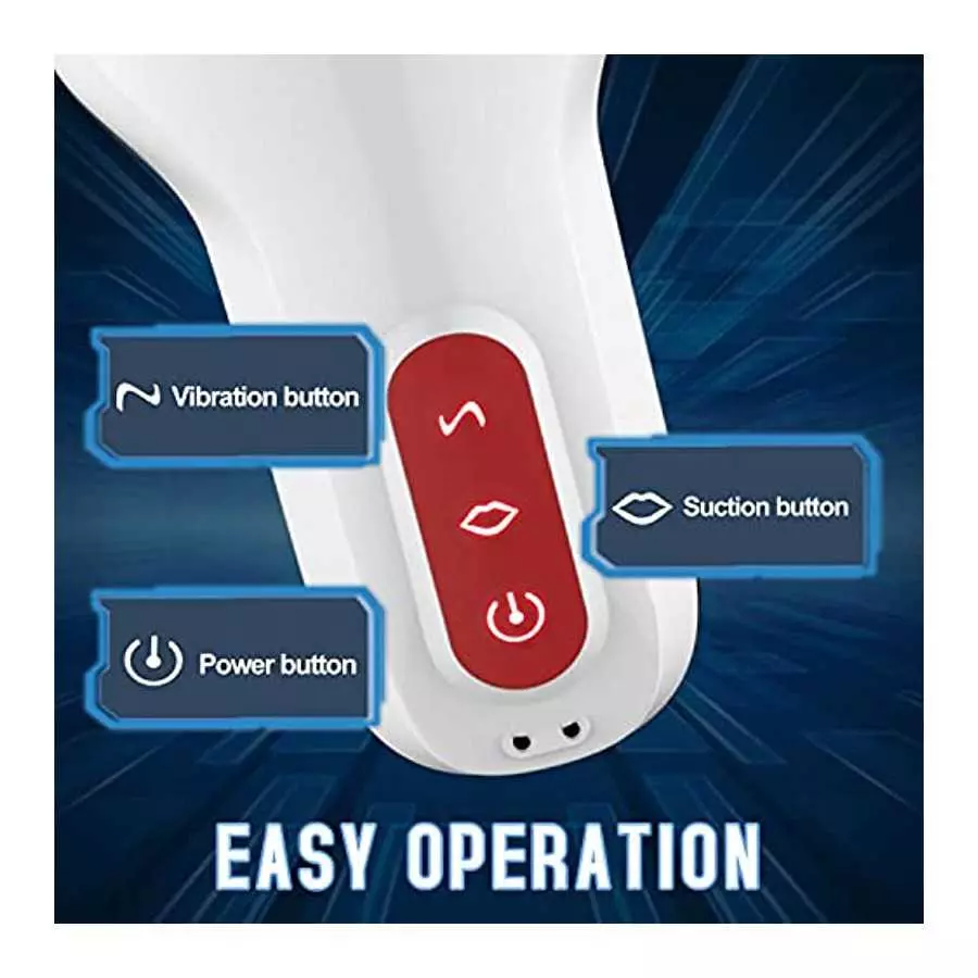 Automatic Male Masturbators Cup, Male Masturbator Toy with with 10 Vibrating Modes & 5 Suction Modes, LUGAGA Masturbation Blowjo