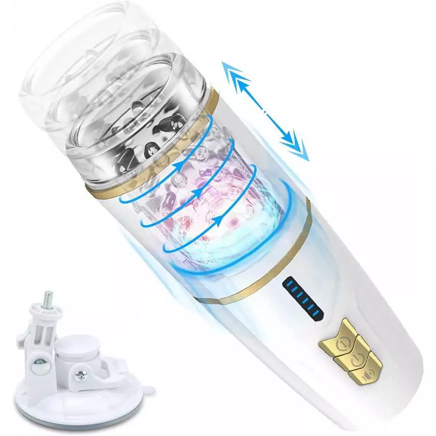 Automatic Blowjob Toy Machine Male Masturbators Cup with 7 Rotating Thrusting Motion, Male Sex Toy Penis Masturbator for Men Str Automatic Blowjob Toy Machine Male Masturbators Cup with 7 Rotating Thrusting Motion, Male Sex Toy Penis Masturbator for Men Str