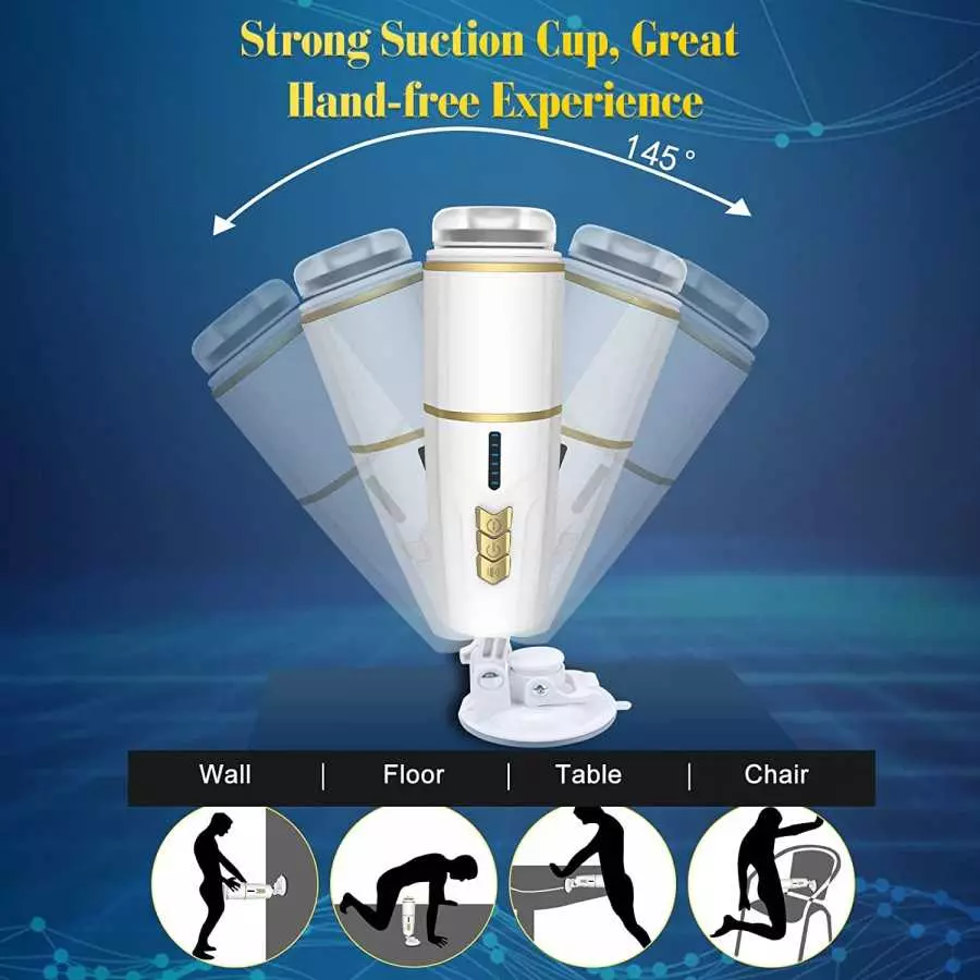 Automatic Blowjob Toy Machine Male Masturbators Cup with 7 Rotating Thrusting Motion, Male Sex Toy Penis Masturbator for Men Str