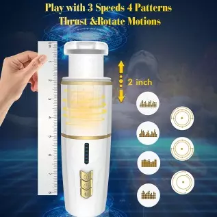 Automatic Blowjob Toy Machine Male Masturbators Cup with 7 Rotating Thrusting Motion, Male Sex Toy Penis Masturbator for Men Str Automatic Blowjob Toy Machine Male Masturbators Cup with 7 Rotating Thrusting Motion, Male Sex Toy Penis Masturbator for Men Str