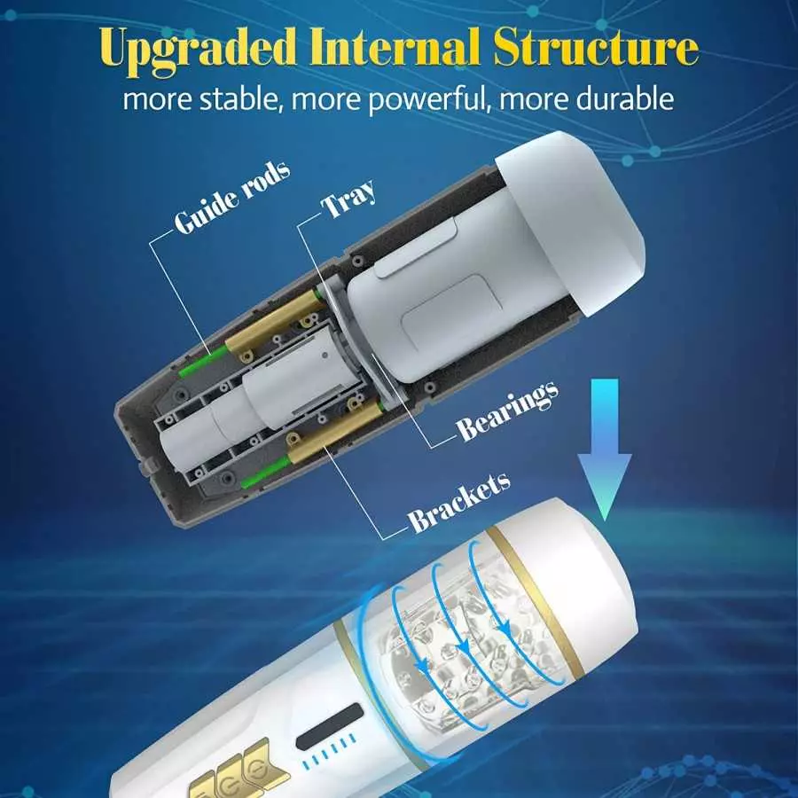 Automatic Blowjob Toy Machine Male Masturbators Cup with 7 Rotating Thrusting Motion, Male Sex Toy Penis Masturbator for Men Str