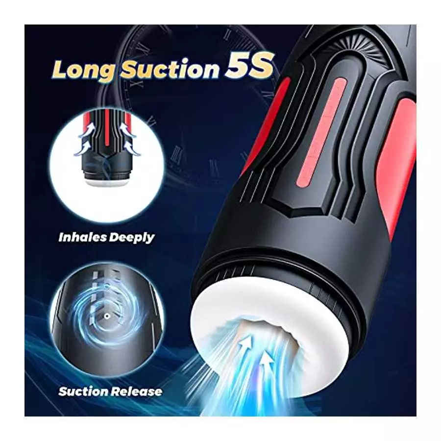 Automatic Male Masturbators with 7 Suction & Vibration Modes, Mesterstar Mens Vibrator strokers Hands Free Pocket Pussy with 3D