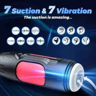 Automatic Male Masturbators with 7 Suction & Vibration Modes, Mesterstar Mens Vibrator strokers Hands Free Pocket Pussy with 3D