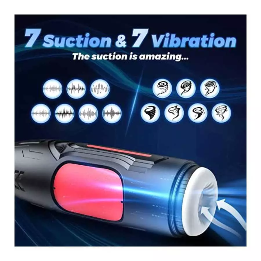 Automatic Male Masturbators with 7 Suction & Vibration Modes, Mesterstar Mens Vibrator strokers Hands Free Pocket Pussy with 3D