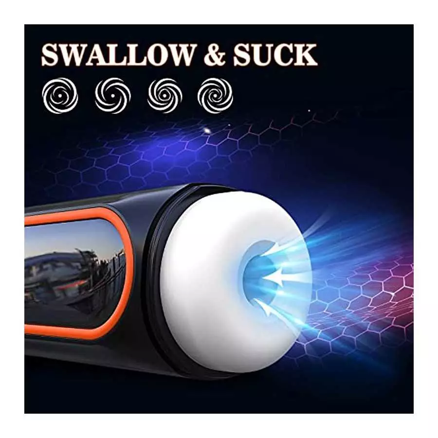 Automatic Male Masturbator with Powerful Vibrating & Thrusting Mode, Krumppo Self-Sucking Masturbation Stroker for Men with Real