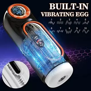 Automatic Male Masturbator with Powerful Vibrating & Thrusting Mode, Krumppo Self-Sucking Masturbation Stroker for Men with Real Automatic Male Masturbator with Powerful Vibrating & Thrusting Mode, Krumppo Self-Sucking Masturbation Stroker for Men with Real