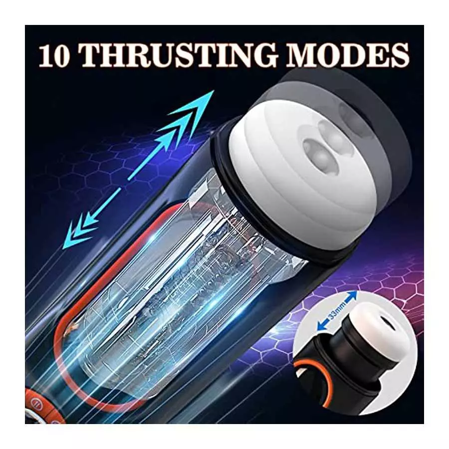 Automatic Male Masturbator with Powerful Vibrating & Thrusting Mode, Krumppo Self-Sucking Masturbation Stroker for Men with Real