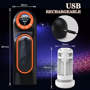 Automatic Male Masturbator with Powerful Vibrating & Thrusting Mode, Krumppo Self-Sucking Masturbation Stroker for Men with Real Automatic Male Masturbator with Powerful Vibrating & Thrusting Mode, Krumppo Self-Sucking Masturbation Stroker for Men with Real