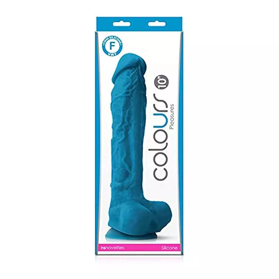 Adult Sex Toys Colours Pleasures 10in Dildo Blue Adult Sex Toys Colours Pleasures 10in Dildo Blue
